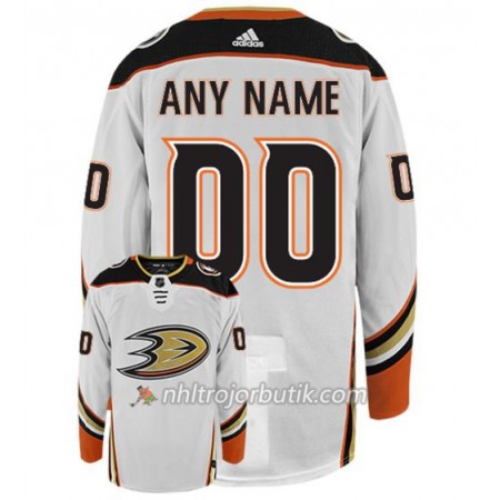 Män Ishockey Anaheim Ducks Tröja med eget tryck  Adidas Vit Authentic